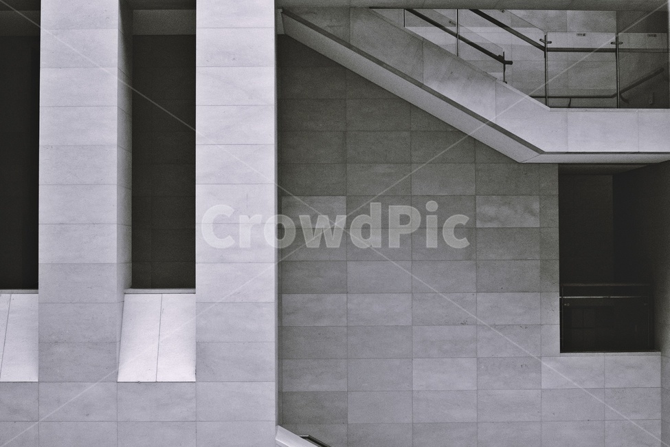 handrail,난간,구조물,흑백사진,인테리어,대리석,공간,흑백,모노톤,monochrome,black and white,건축물,건물외관,exterior,building,structure,architecture,construction