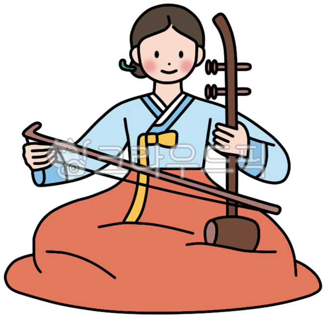 Haegeum,performer,traditional Korean music,playing a traditional Korean instrument,playing an instrument,playing the haegeum,hanbok,erhu,playing,musical instrument,education,music class,educational materials,teaching materials,tradition,mus