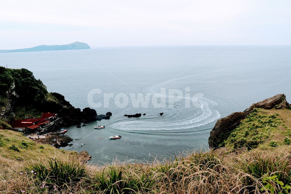 제주도,배,물결,바다,성산일출봉,푸른,자연,풍경,nature,landscape,promontory,곶,outdoors,옥외