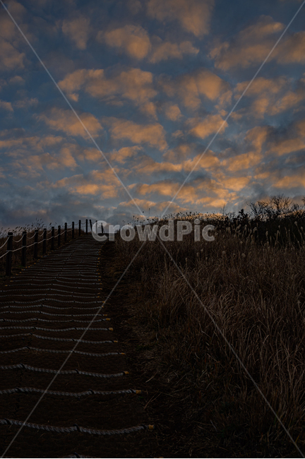 계단,산,하늘,구름,자연,제주도,자연,풍경,nature,landscape