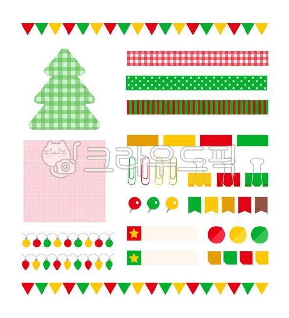Decorating a diary,memo,division,season,decoration,shape,festival,bulb,Anniversary,index,decorative,light,flag,clipart,christmas tree,icon,dot,pattern,yellow,holiday,cute,Clip,memopaper,december,vector,event,graphic,art,set,garland,check pattern,Figure,Re