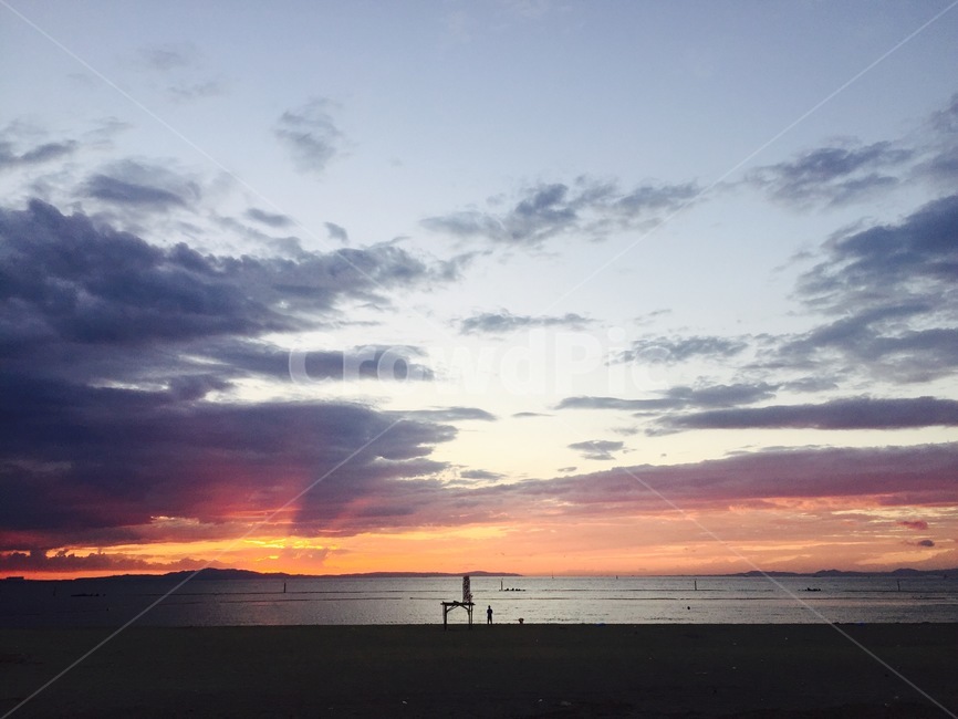 자연,nature,하늘,sky,황혼,dusk,붉은하늘,redsky,일몰,sunset,해변,beach