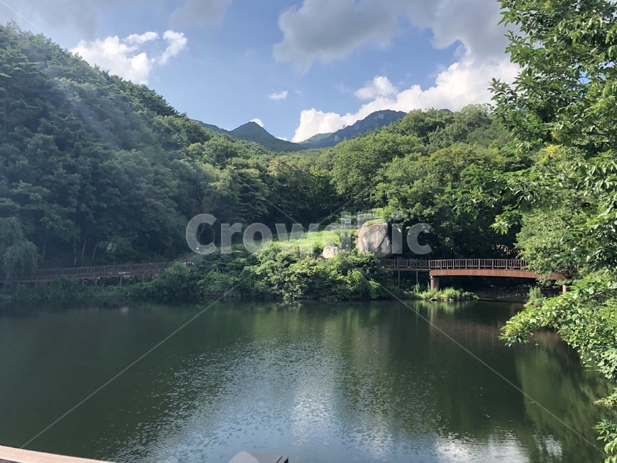 산,하늘,숲,풍경,구름,나무,산책,힐링,호수,등산,자연