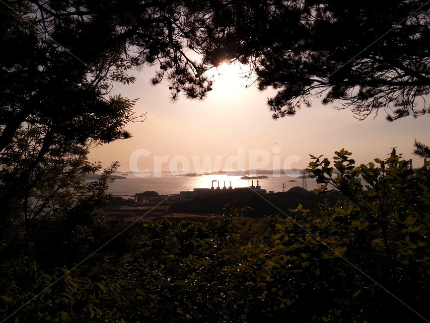 자연,일출,바닷가,바다배경,노을,실루엣,그림자,silhouette,shadow