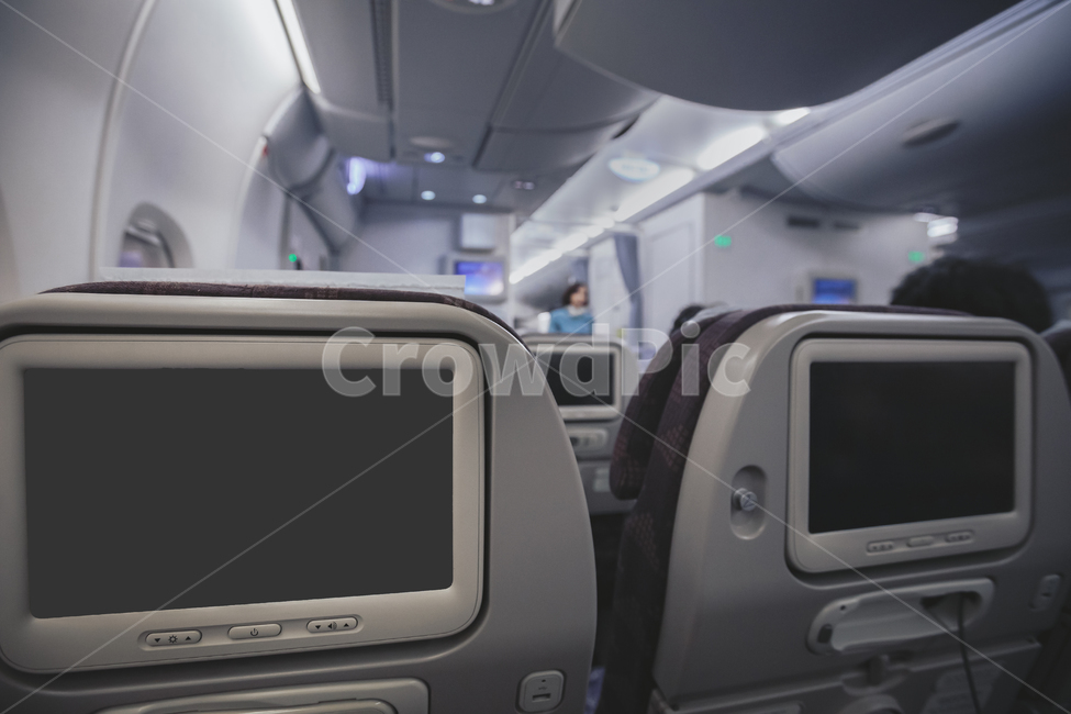 항공기,기내,cabin,좌석,여객기,모니터,머리받침