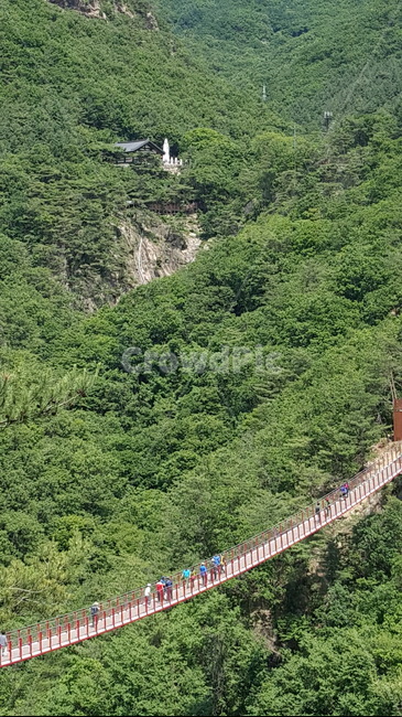 흔들다리,다리,산,절벽,숲,감악산,절,풍경,사찰,자연,국내,자연,풍경,nature,landscape,사람들,대중,군중,other people,crowd,building,건물,bridge