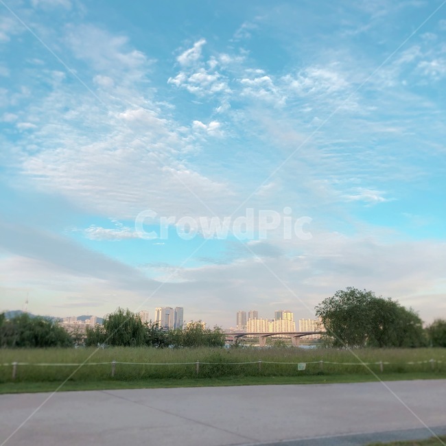 한강,여의도,여의도공원,공원,하늘,풍경,노을,해질녁,구름