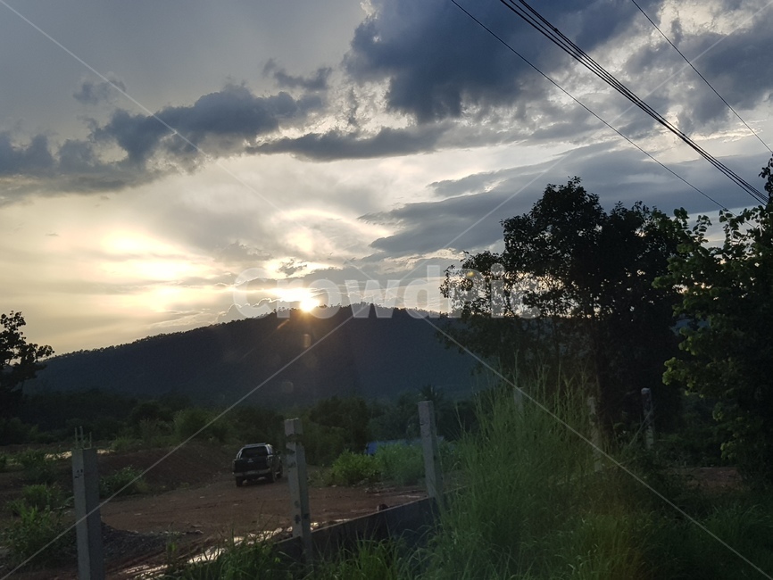 태양,구름,자연,산속,nature,배경화면,태국북쪽,태국메홍선