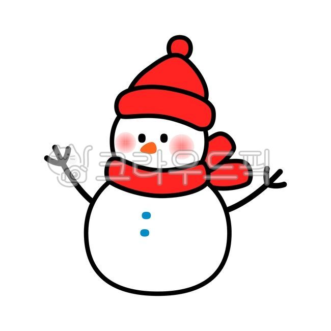 눈사람,일러스트,귀여운,깔끔한,겨울,목도리,모자