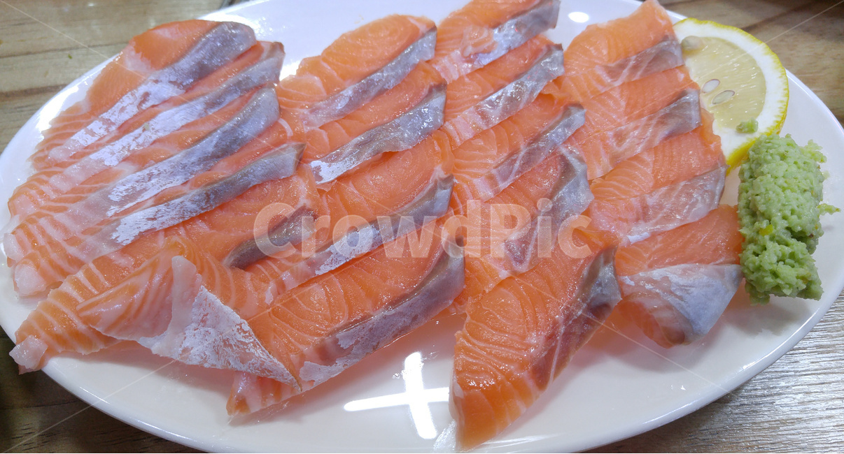 연어회,연어,수산물,회,와사비,수산물,해산물,fishery products,seafood