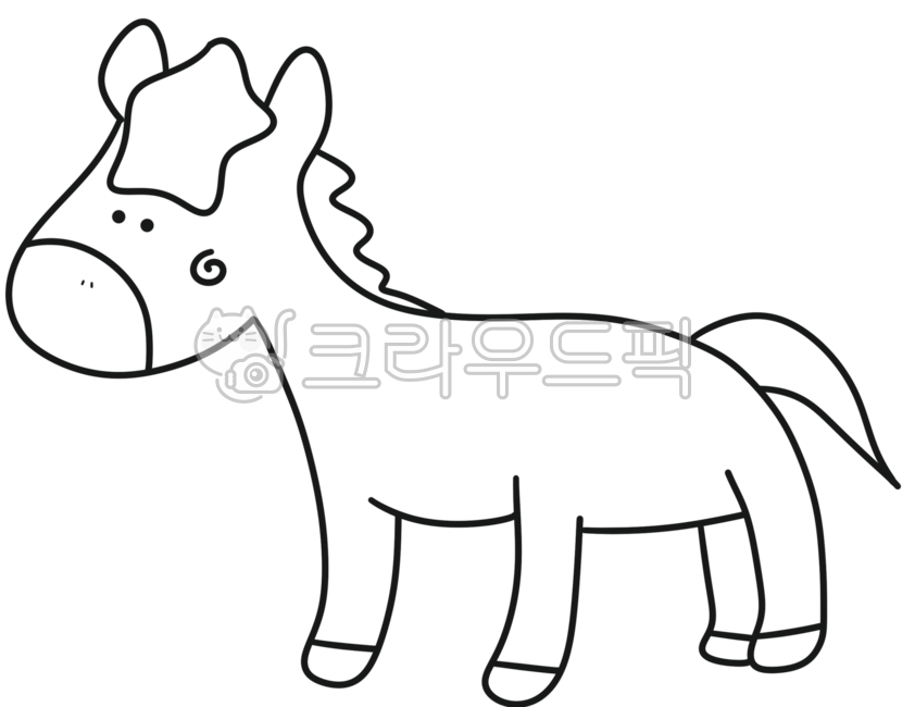병오년,2026년,붉은말,붉은말의해,말의해,새해,귀여운,귀여운말,유치원색칠도안,색칠,말