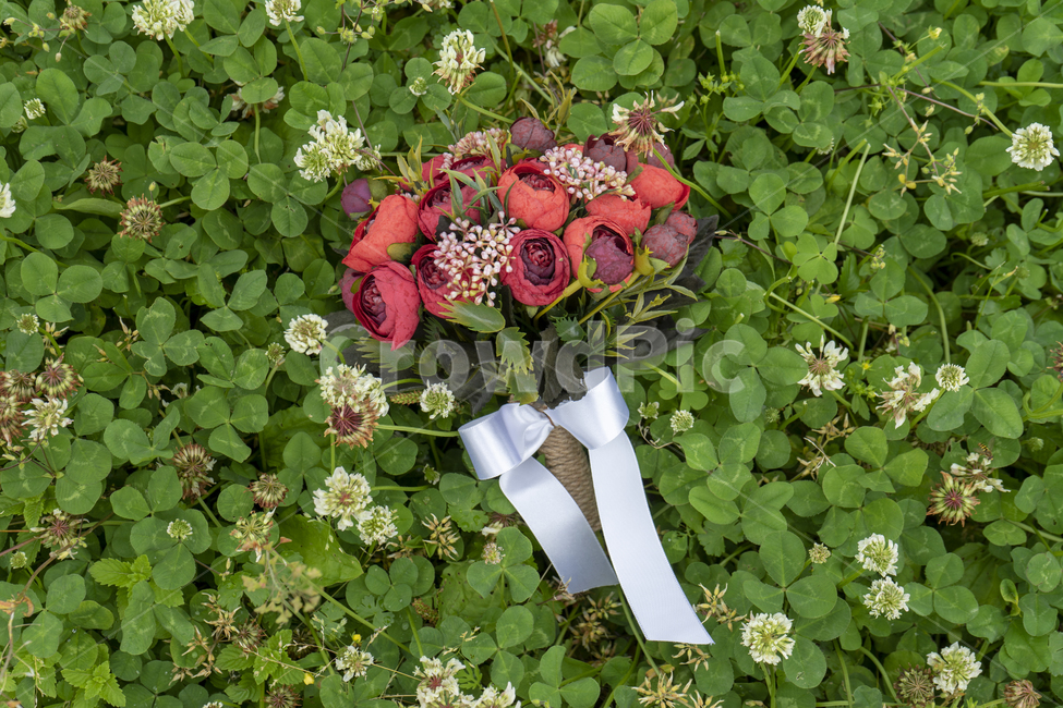 부케,꽃다발,조화,셀프웨딩,결혼,세잎클로버,bouquet,artificialflower,selfwedding,marriage,clover