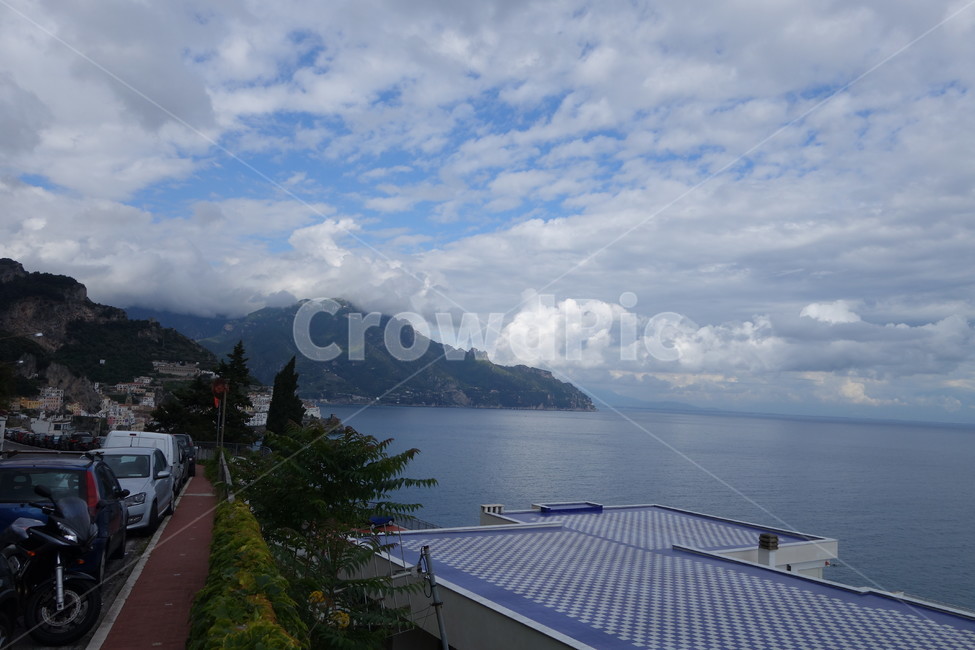 이탈리아,포지타노,구름,바다,positano