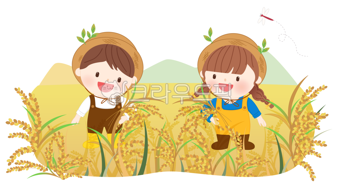 bed,four seasons,fall environment design,occupation,rural,returning to the village,infant,kindergarten material,cloud,fall image,mountain,leaves,suspenders,kindergarten student,season,hat,grain,Girl,harvest illustration,rice png,maple tree,farmer illustra