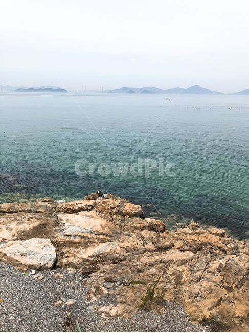 바다,에메랄드,낚시,해안가,풍경,배경