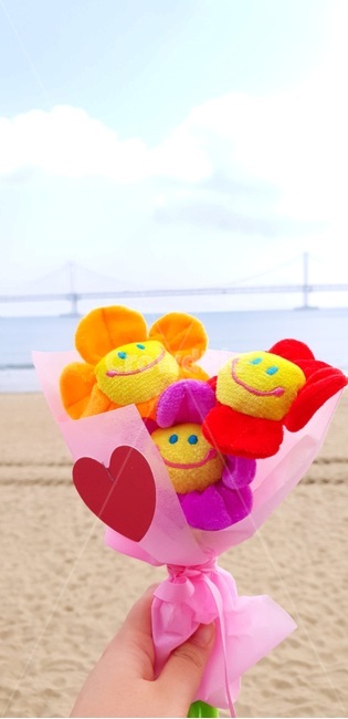 감성사진,꽃,꽃다발,하늘,바다,고백