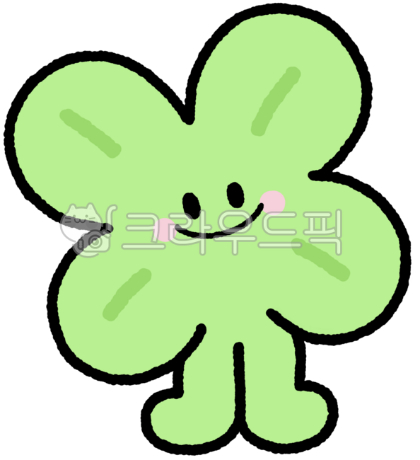 Four leaf clover,clover,cute,character,four leaf clover illustration