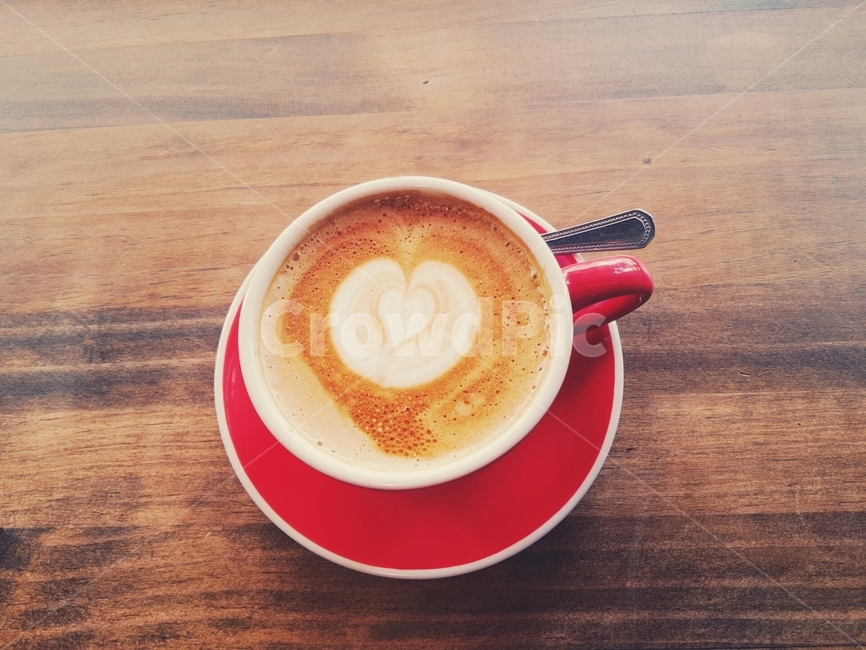 커피,하트,빨강,레드,카푸치노,커피,카페,coffee,cafe