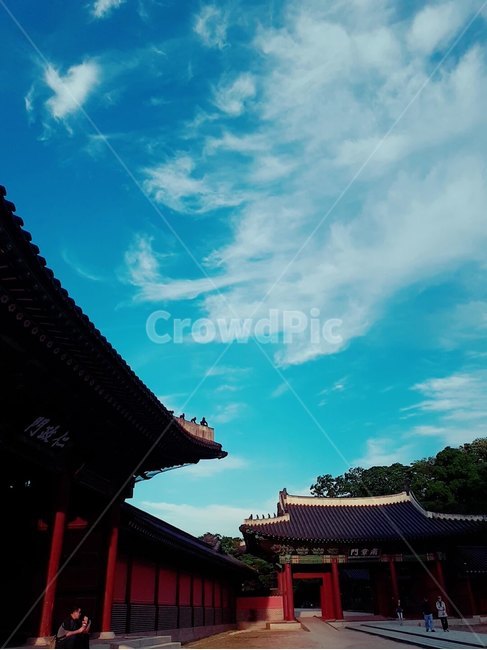한국전통,한옥,궁궐,고궁,실루엣