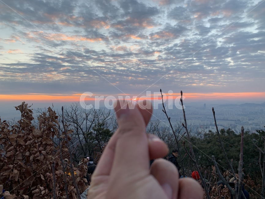 새해,일출,계양산,풍경,해맞이