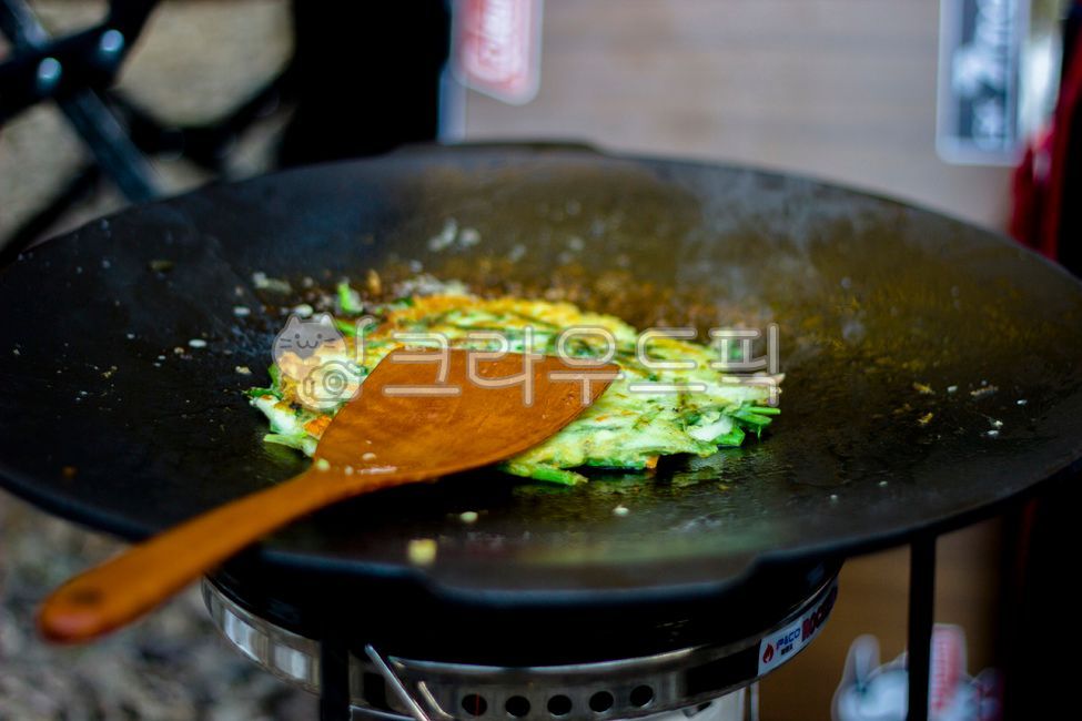 캠핑,그리들,부추전,부침개,해바라기버너,요리,food
