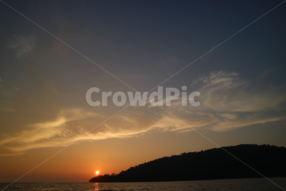 노을,일몰,해질녘,붉은,석양,바다,풍경,코타키나발루,물든,빛,선셋,sunset,붉은노을,태양,해,자연,풍경,nature,landscape,light,flare,플레어,outdoors,옥외