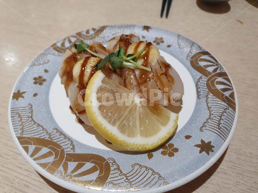 요리,meal,식사,food,음식,스시,시마스시,관자,치즈갈릭관자,sushi,맛집,일식집,초밥,회전초밥,일식당,레몬,fruit,과일,dish
