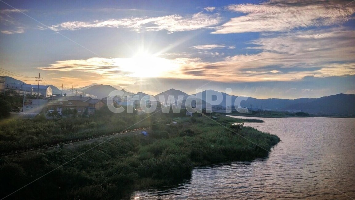 풍경,여름,일몰,강,태양,자연,풍경,nature,landscape,한국자연풍경,한국자연경관,korea nature landscape,light,빛,flare,플레어,outdoors,옥외