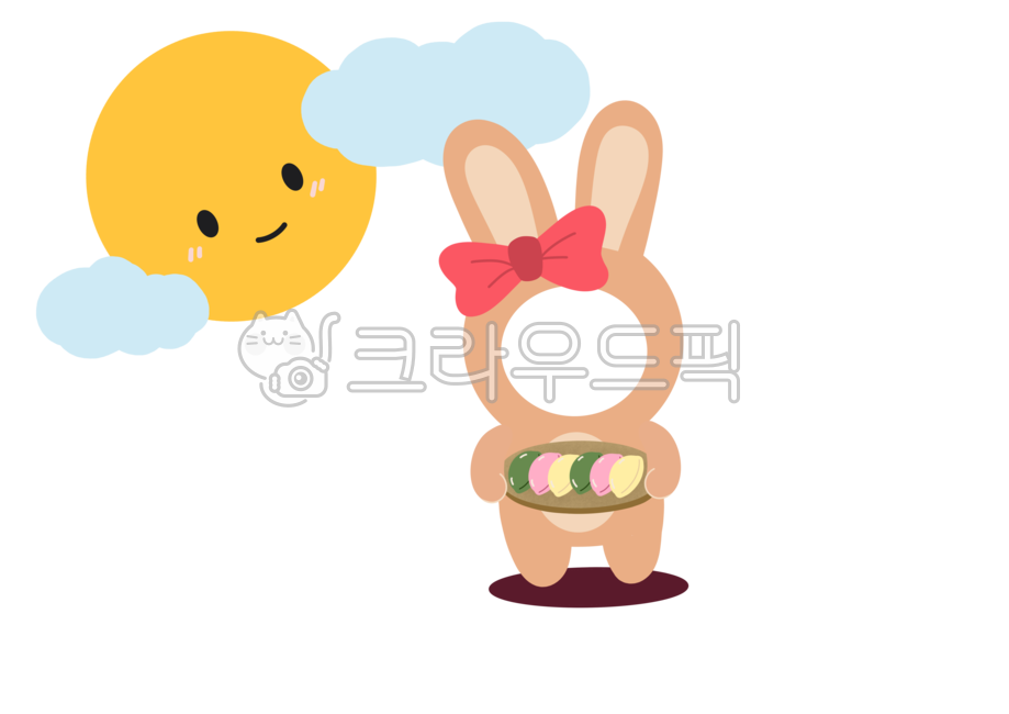 Songpyeon rabbit illustration,composite image,rabbit face synthesis,Chuseok infant face composition,Chuseok composite illustration,Songpyeon painting,Chuseok rabbit,Rabbit composite image,Chuseok rabbit illustration,Songpyeon image,Songpyeon Illustration