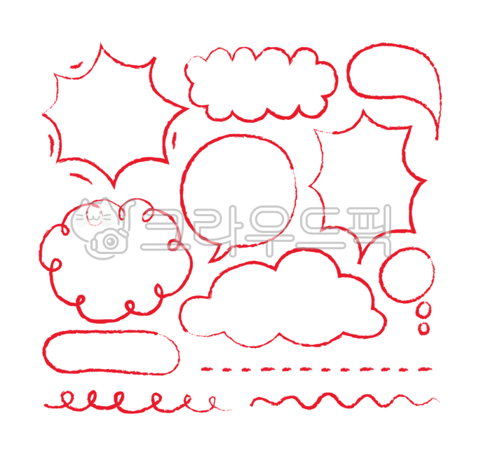 말풍선, 이야기, 낙서, 선, 라인, 사진,이미지,일러스트,캘리그라피 - HwaYo작가