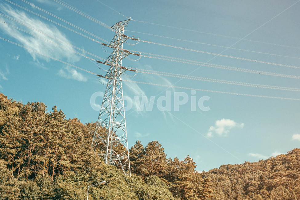 하늘,자연,송전탑,전기,전선,전기줄,탑,에너지산업,energy industry,cable,케이블,power lines,전력선,electric transmission tower