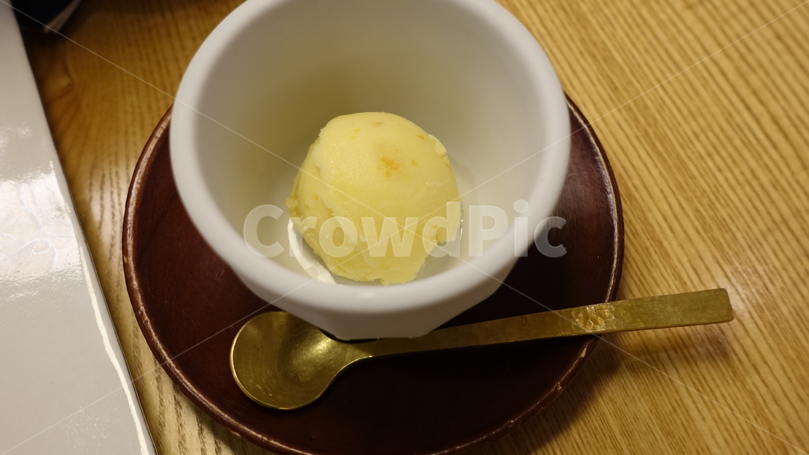 음식,dish,food,meal,유자,유자아이스크림,아이스크림,icecream,yellow