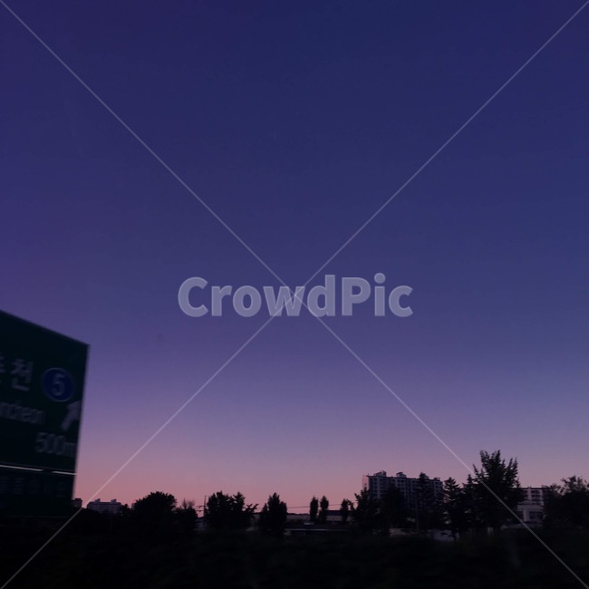 춘천,표지판,고속도로,노을,하늘,보라색하늘,풍경,chunchon,sign,highway,sunset,sky,purplesky