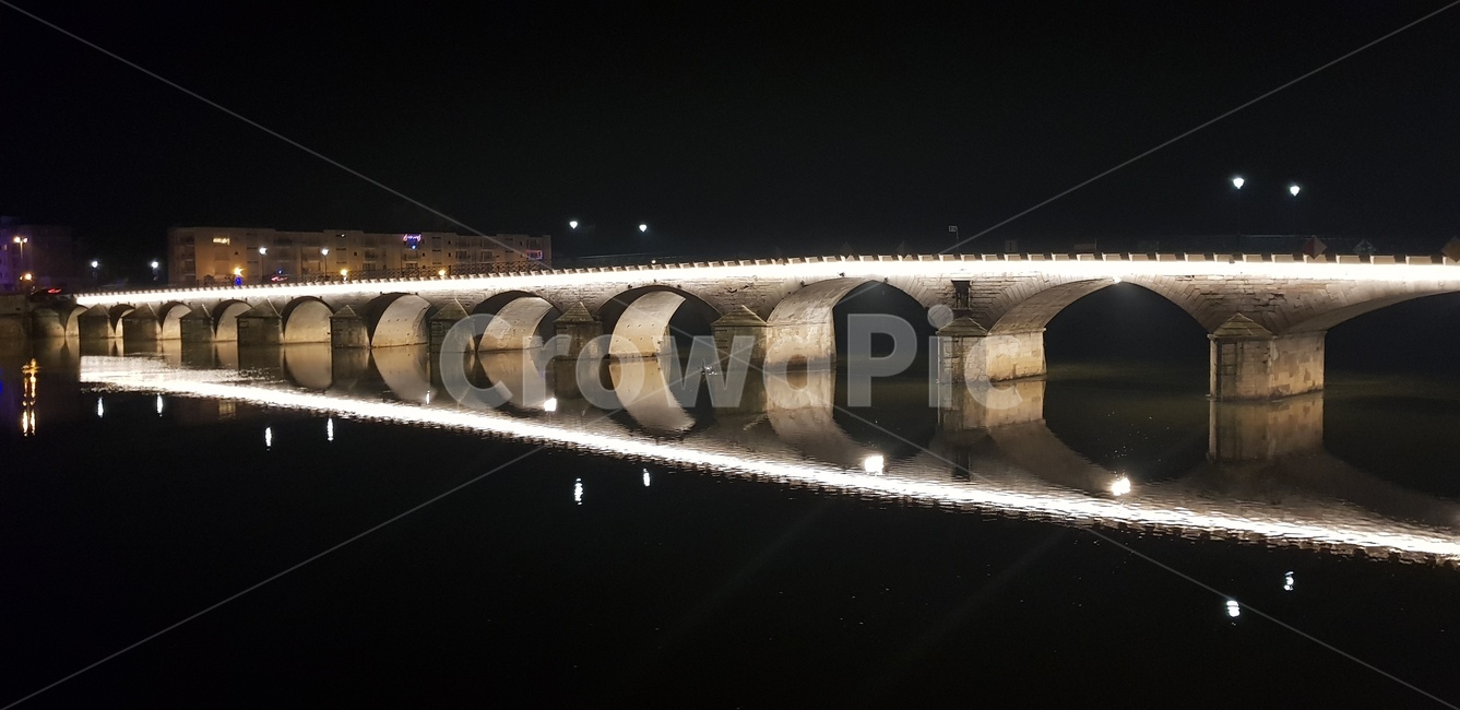 프랑스다리,프랑스야경,다리야경,다리,유럽야경,유럽다리,bridge,water,물,river,강,물반사,대칭,야경,밤,풍경,nightscape,night,landscape