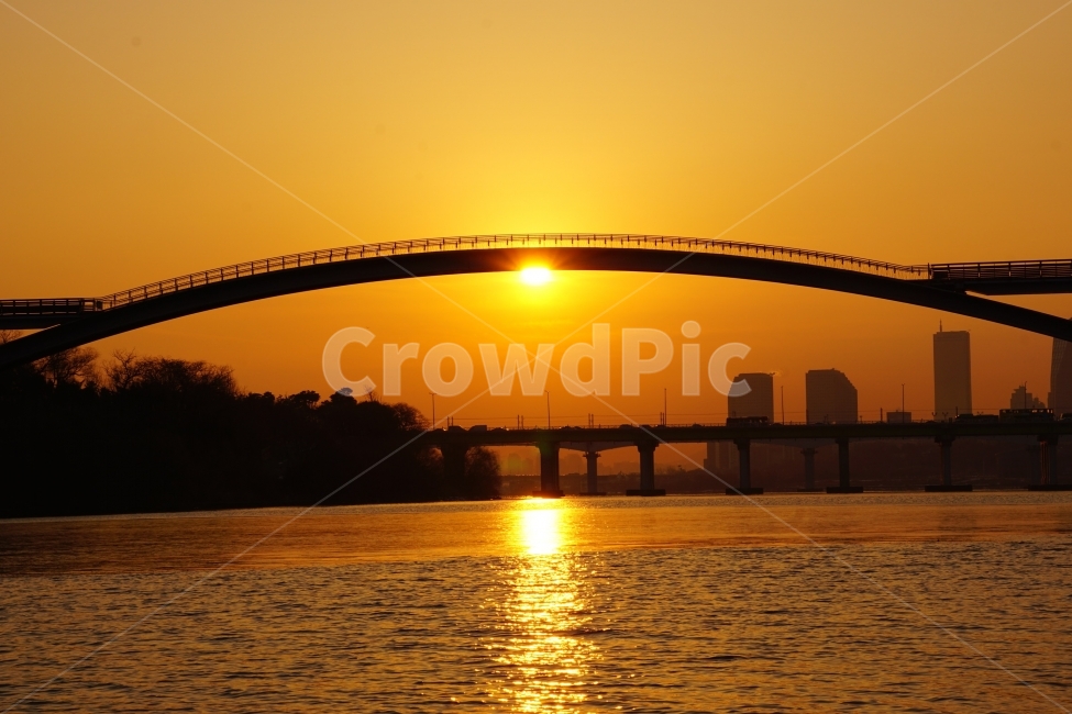 한강,당산철교,선유도다리,야경,일몰,일출,도시,풍경,city,landscape,한국도시풍경,한국도시경관,korea cityscape,실루엣,그림자,silhouette,shadow,building,건물,architecture,건축물,bridge,다리,arched,아치형,arch,아치