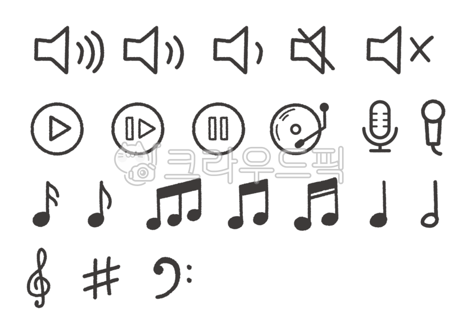 소리, 음악, 음표, 사운드, 소리아이콘, 사진,이미지,일러스트,캘리그라피 - yoursun777작가