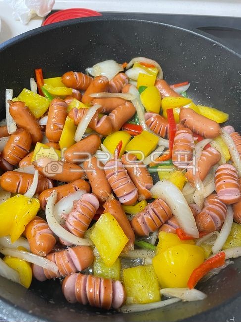 소시지볶음,쏘야,밑반찬,집밥,소시지야채볶음