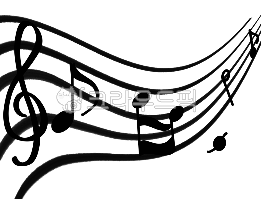 음표, 높은음자리표, 오선, 음악, 선율, 사진,이미지,일러스트,캘리그라피 - another작가