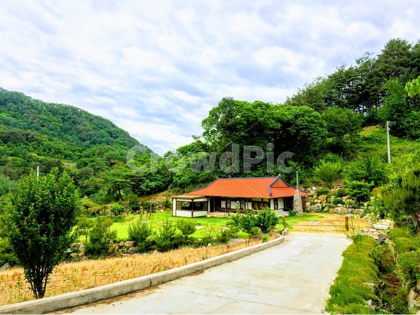 한옥,시골,집,하늘,구름,시골,마을,풍경,landscape,country,rural,town