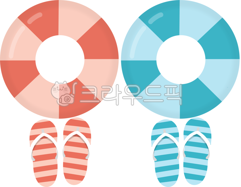 여름일러스트,쪼리,튜브,슬리퍼,바다일러스트,파도일러스트,바닷가,해변일러스트,해변,휴식,바캉스,휴가,바다,파도,물놀이