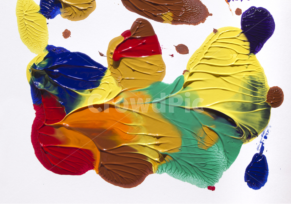 물감,종이,흰배경,페인팅,페인트,아트,예술,미술,그림,드로잉,붓터치,혼합,섞인,물감섞기,데칼코마니,물감찍기,노랑,옐로우,그린,초록,빨강,레드,컬러풀,갈색,브라운,찍기,예술,art