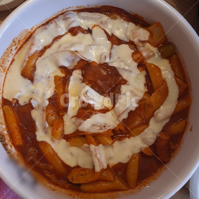 떡볶이,치즈떡볶이,음식,매운맛,중국당면추가