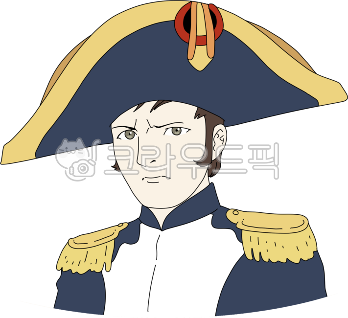 나폴레옹,보나파르트,나폴레옹그림,영웅,프랑스,전쟁,황제,장군,군인,군사,군대,점령,역사,그림,일러스트,삽화,상반신,전략가,지도자,위인,카리스마,리더십,리더,나폴레옹모자,모자