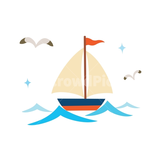 요트,파도,갈매기,배,여름,바다,여행,휴가,휴양,계절,바캉스,일러스트,illustration,vector,summer,sea,ocean,season,travel,ship,그래픽,일러스트레이션,graphic,illustration