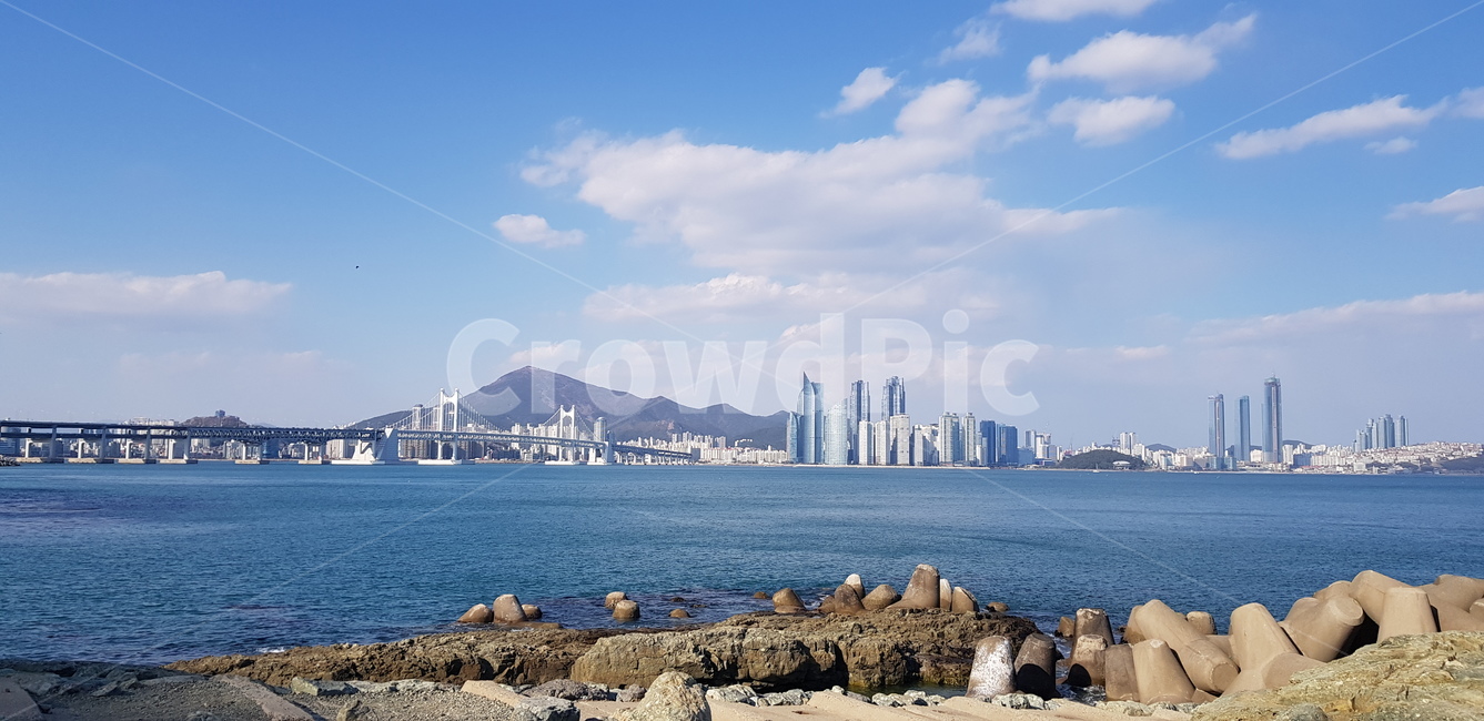 부산,바다,하늘,구름,풍경,도시,수중도시