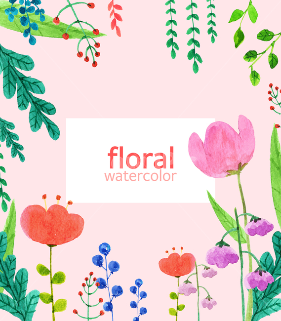 나뭇잎,튤립,꽃,프레임,수채화,잎,식물,자연,plants,nature,꽃,flower,그래픽,일러스트레이션,graphic,illustration