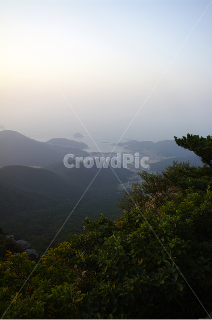 노을,하늘,산,일출,섬,자연,풍경,nature,landscape,outdoors,옥외,mountain range,산맥,mountain