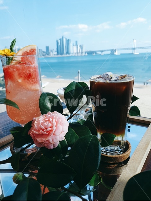 바다,까페,커피,주스,음료