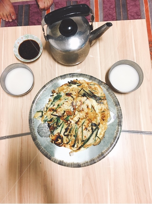 해물파전,동래파전,막걸리,홈술,동동주,파전,비오는날