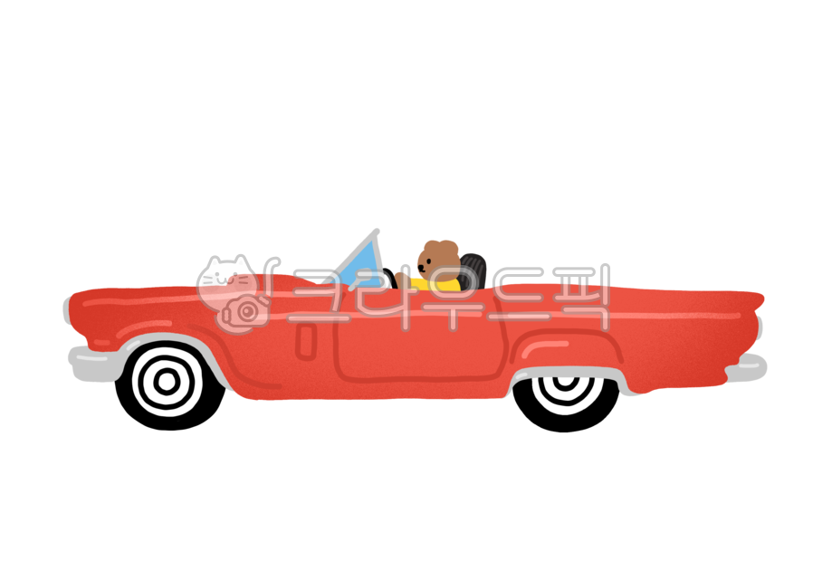 자동차,차,클래식카,빈티지카,자동차일러스트,자동차그림,자가용,운전,그림,손그림,캐릭터,동물캐릭터,일러스트,그래픽,디자인,차량,교통,곰,동물,드라이브,vehicle,illustration,draw,car,design,png